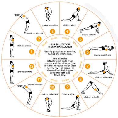 Surya Namaskar 12 Asana Sequence - Therapeutic Yoga at Sparsh